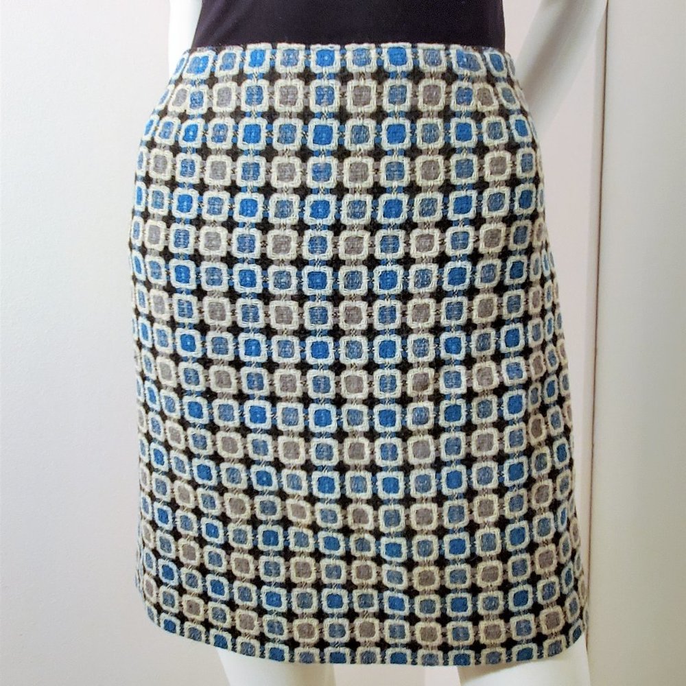 NINE WEST | Blue Tweed Mini Skirt| Size 2